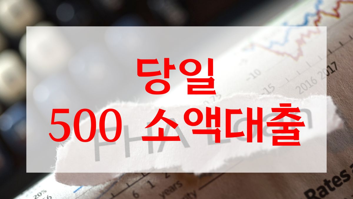 당일 500 소액대출