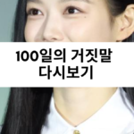 100일의 거짓말 다시보기