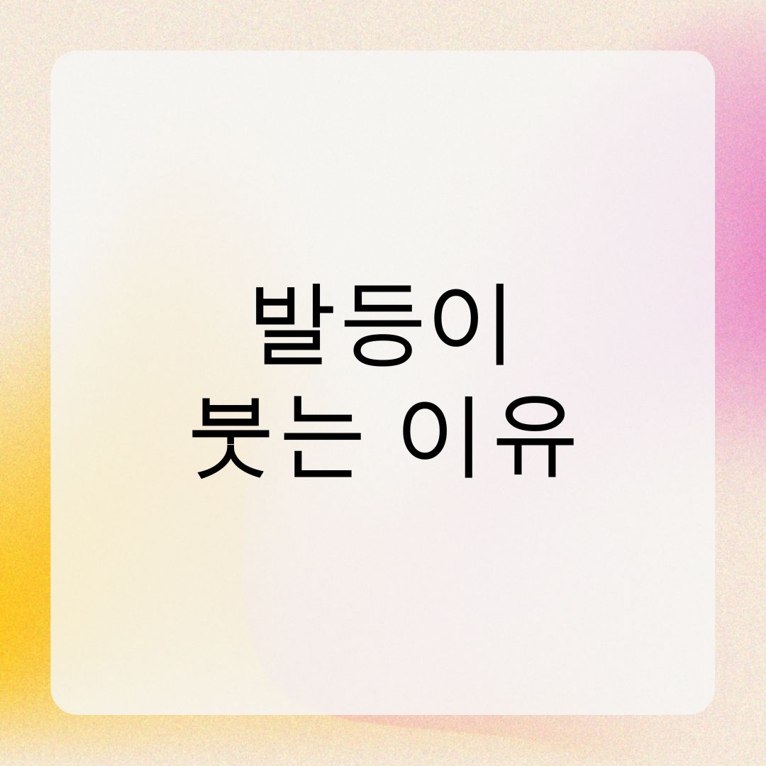 발등이 붓는 이유