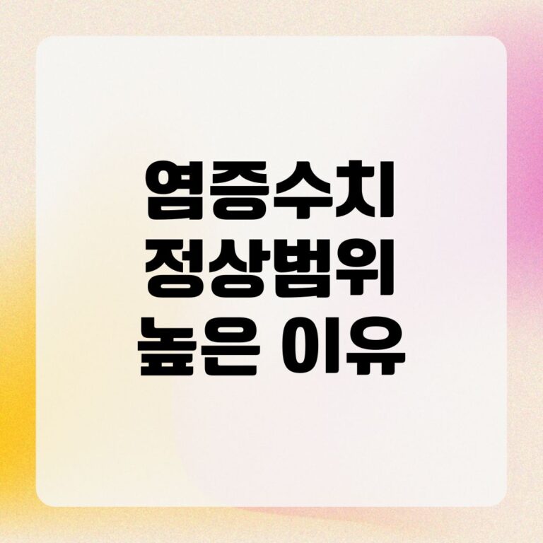 염증수치 정상범위