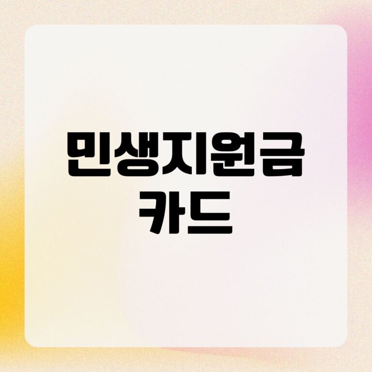 민생지원금 카드