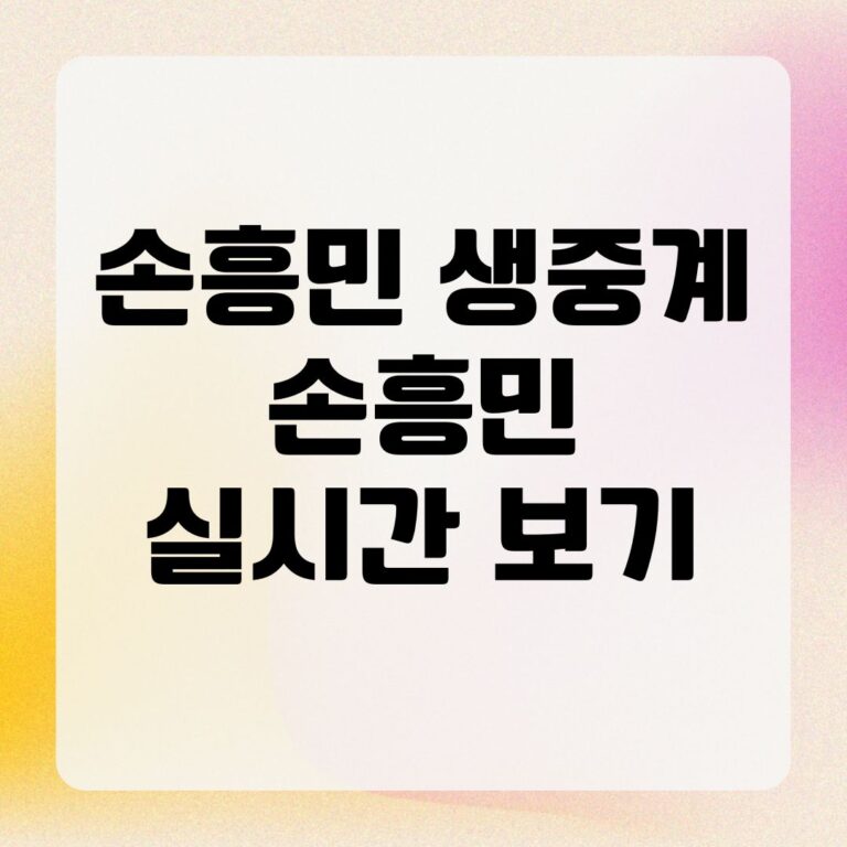 손흥민 생중계 손흥민 실시간 보기
