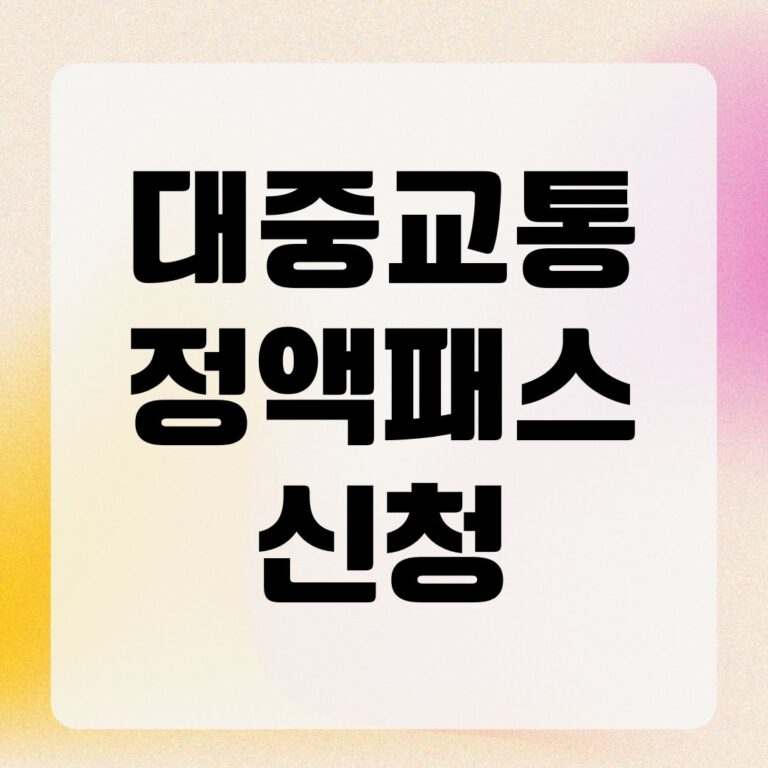 대중교통 정액패스 신청
